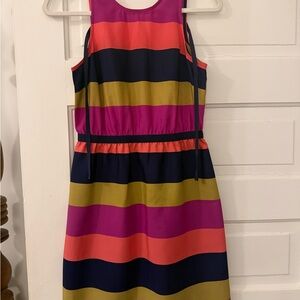 Striped Sleeveless Summer Dress in Pink, Navy, Olive & Coral